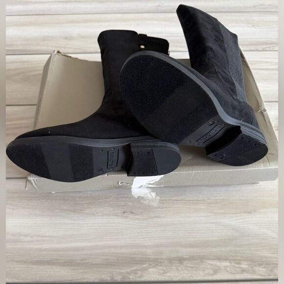 Kenneth Cole Big Girls' Kelly Stretch Boots Black size 1 New in Box - Picture 4 of 5